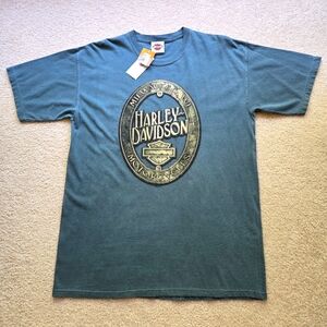 Harley Davidson Cherokee Graphic Tee Short Sleeve T-shirt Cotton Men Size L